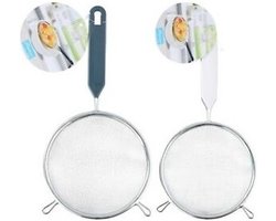 Keukenzeef RVS met handvat 12 cm