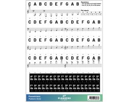 Keyboard stickers - Piano stickers toetsen kinderen - Piano stickers 61 toetsen- Muziek noten leren voor 37, 49, 54, 61 en 88 toetsen