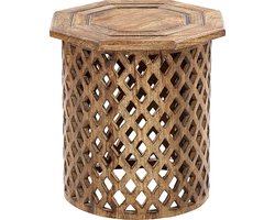 KHANPUR - Bijzettafel - Donkere houtkleur - Mangohout