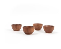 Khaya - houten eierdopje - duurzaam, milieuvriendelijk & vegan - set van 4