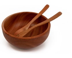 Khaya - houten kom Ø 15 cm - voor ontbijt, soep & kids - incl. bestek