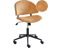 KIANA - Bureaustoel - Oranje - Corduroy