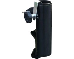 Kibus Vlaggenstokhouder voor Balkon - Reling - Parasolhouder - Metaal - Max 3kg - Draagbaar - 16x3.8cm - Zwart