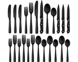 Kicinn Bestekset - Bestek - 36-Delig - Bestek Set - Bestekset 6 Persoons - Zwart