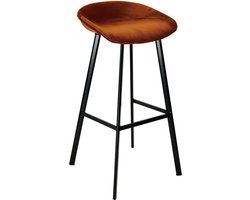 Kick barkruk Finn hoog - Velvet Oranje