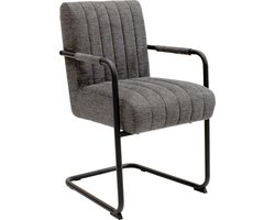 Kick buisframe stoel Isa - donkergrijs