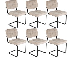 Kick buisframe stoel Ivy champagne - set van 6