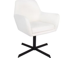 Kick draaistoel Viktor Boucle - wit