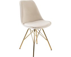 Kick Kuipstoel Velvet Champagne - Goud Frame