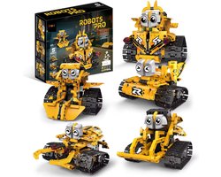 Kiddel Compacte 5-in-1 RC Bestuurbare Robot Bouwvoertuigen bouwpakket Set – 269 Onderdelen - Bouwpakket voor kinderen & volwassenen - Kinderspeelgoed vanaf 5 jaar