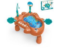 Kiddel Interactieve Visspel activiteitentafel Watertafel Kind – Oranje – Incl. Visjes, Hengels & Dierengeluiden – Educatief Waterspeelgoed – Vanaf 3 Jaar