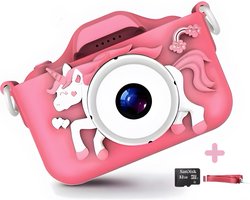 Kiddl Unicorn Digitale Kindercamera met Foto en Videofunctie - Kinderfototoestel Vlog en Selfie Camera - Speelgoedcamera