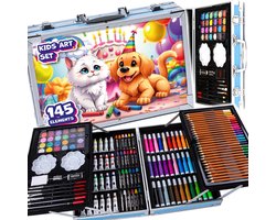 Kiddo-06 Art Set – Complete Teken- en Schilderset in Verstevigde Koffer – 120-delig – Voor Kinderen en Volwassenen
