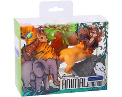 KiddyGo wilde dieren speelset - 8 delig - kunststof speelgoed dieren.