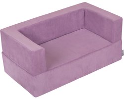 KiddyMoon Sofa voor kinderen Zachte schuimrubberen sofa voor kinderen Lichtgewicht modulaire sofa Veelzijdige afneembare hoes Perfect om te spelen, leren en ontspannen, paars