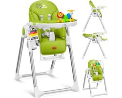 KIDIZ® 3in1 kinderstoel incl. speelbar, Eetstoel, Babystoel, combinatie kinderstoel, 7 in hoogte verstelbare rugleuning, meegroei van 0 maanden tot 6 jaar - Groen