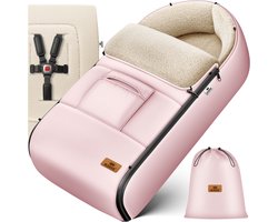 KIDIZ® Voetenzak voor Autostoeltje en Buggy met Ritssluiting - Baby Slaapzak Deken voor Maxi-Cosi & Wandelwagen / Kinderwagen - Roségoud
