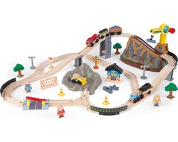 KidKraft 61-delige Houten Treinset met opbergbox