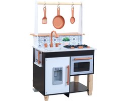 KidKraft Kinderkeuken - Speelgoedkeuken - Peuter Speelgoed Keuken met Accessoires - Zwart