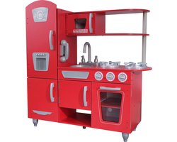 KidKraft Vintage Houten Keukentje Rood - Speelkeuken