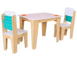 Kidkraft Witte speeltafel kindertafel met 2 stoeltjes