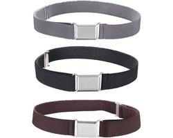 Kids Belt 3pcs Toddler Hunging Buckle Elastic Belts Adjustable for Unisex Boys Girls - Kleuren - Multicolor - One Size - Multicolour - Kinderaccessoires - Verstelbare Riem