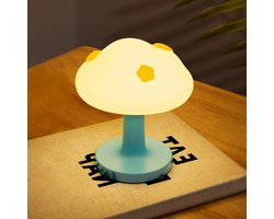 Kids Cloud Bedside Lamps - Rechargeable Small Table Lamp for Baby Room - Newborn Essentials - Cute Mushroom Lamp - Cordless
