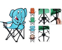 Kids collection-opvouwbare stoel- kinder strandstoel-camping-olifant-kikker-poes-aap