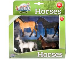 Kids Globe Paarden, 4st. 1:32