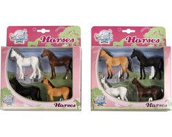 Kids Globe Paarden, 4st. 1:32