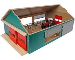 Kids Globe Stal met Windbreekgaas 1:32