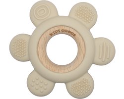 Kids Goods – Siliconen Bijtring Baby – Beige - BPA-vrij –Veilig Kauwspeelgoed – Vaatwasserbestendig