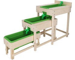 Kids in the garden Houten watertafel set - Educatief speelgoed met kraan voor binnen & buiten