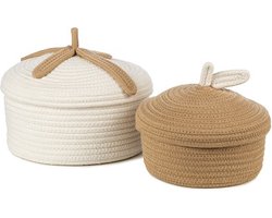 KidsDepot Bowie Mand - Naturel - Set van 2