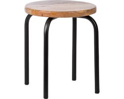 KidsDepot Circle Kruk (Set Van 2) - Black