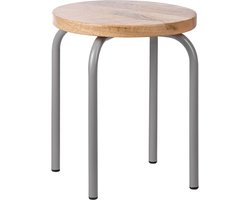 KidsDepot Circle Kruk (Set Van 2) - Grey