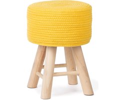 KidsDepot - Kruk - Iggy - 29 - cm - katoen - en - hout - geel
