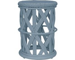 Kidsdepot krukje Clu-Clu rotan webbing Seagreen zeegroen krukje