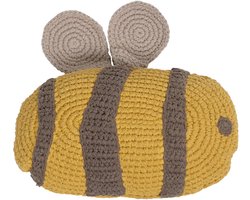 Kidsdepot Kussen - Bee - Geel/Bruin