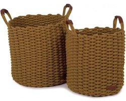 KidsDepot Opbergmanden Korbo Maat L - Ocher (set van 2)