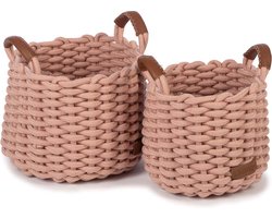 KidsDepot Opbergmanden Korbo Maat M - Roze (set van 2)