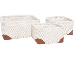 Kidsdepot Opbergmanden Set - Nois - Wit (3 stuks)
