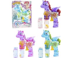 Kidsfun bellenblaas unicorn pistool met LED en dynamo - speelgoed.