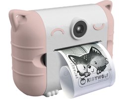 KIDYWOLF KIDYPRINT Roze Thermische Kindercamera – Instant Camera voor Kinderen met Direct Print