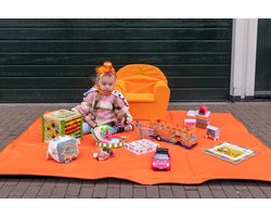 KidZ ImpulZ - Buitenkleed - Speelkleed buiten - Waterafstotend & Afneembaar - 140x200 cm - Oranje