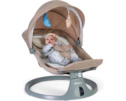 Kidzies Elektrische Wipstoel - Muziek en Bluetooth functie - Met Eetplankje - Verstelbaar - Babyschommel - Babyswing - Schommelstoel