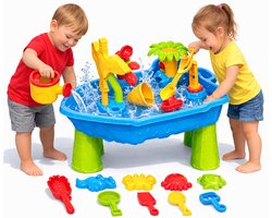 KidzKraze® Watertafel M - Zandtafel Kind – Activiteiten Tafel – Incl. Schepjes, Gietertjes & Zandvormpjes – Buitenspeelgoed - Waterspeeltafel - Waterbaan - Sensorisch Speelgoed