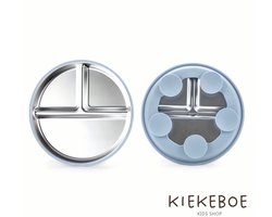 Kiekeboe® RVS Baby Bord met Zuignap – Siliconen – Kinder Bordje – BPA-vrij – Hygiënisch Bord voor Baby & Peuter & Kind
