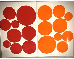 Kielegat Confetti - Feest - Carnaval - Rood - Oranje - Feestversiering - Statisch - Herbruikbaar - Raamdecoratie - Raamsticker