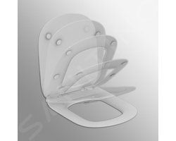 kielle Gaia - Compact hangend toilet met toiletbril SoftClose, Rimless, wit 30115001